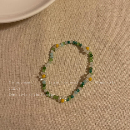 Elegant Floral Necklace on Display