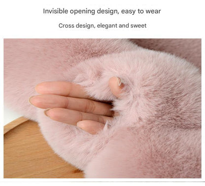 Double-sided plush scarf in various colors