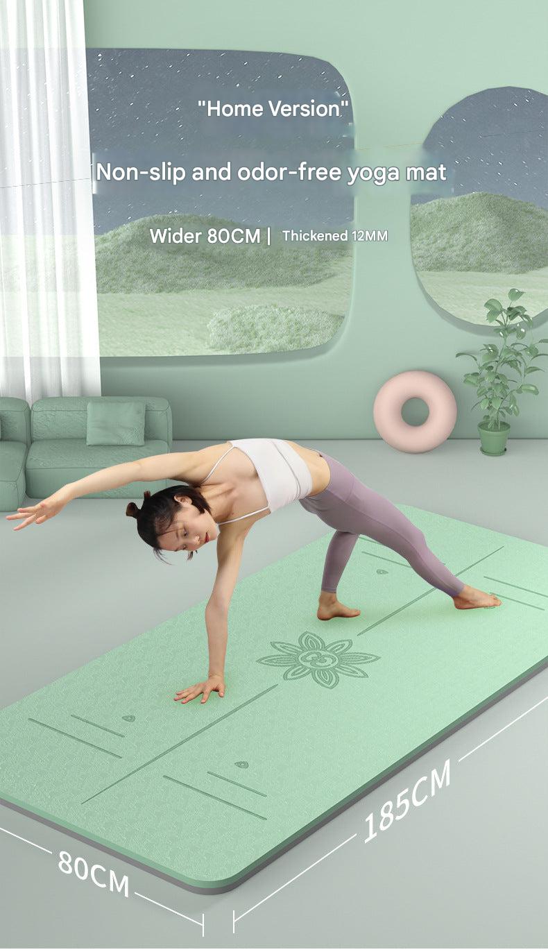 TPE Yoga Mat in Green Color Image 5