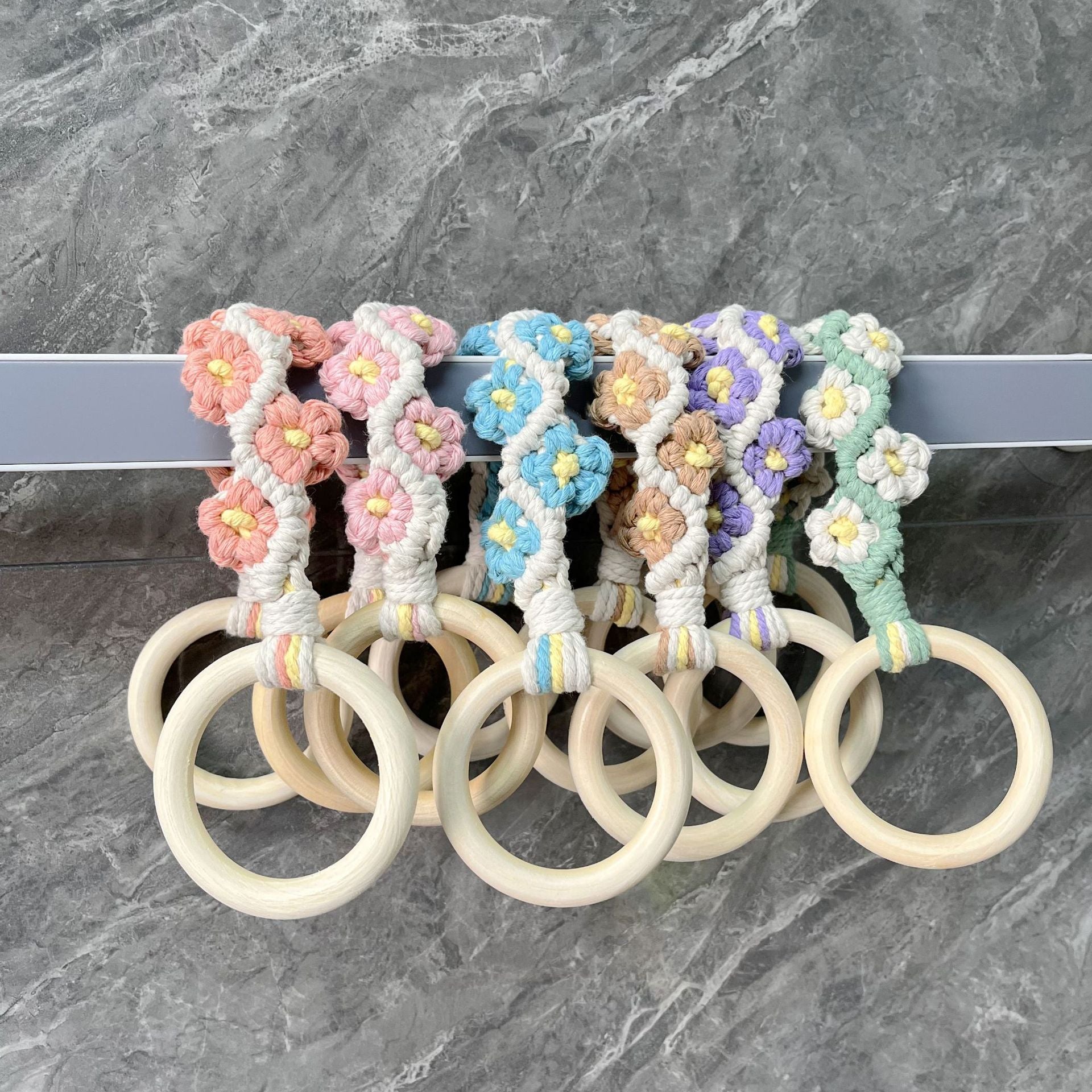 Handcrafted Daisy Cotton Rope Wall Decor Image 9