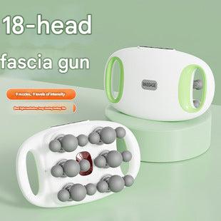 Close-up of massage gun intensity settings