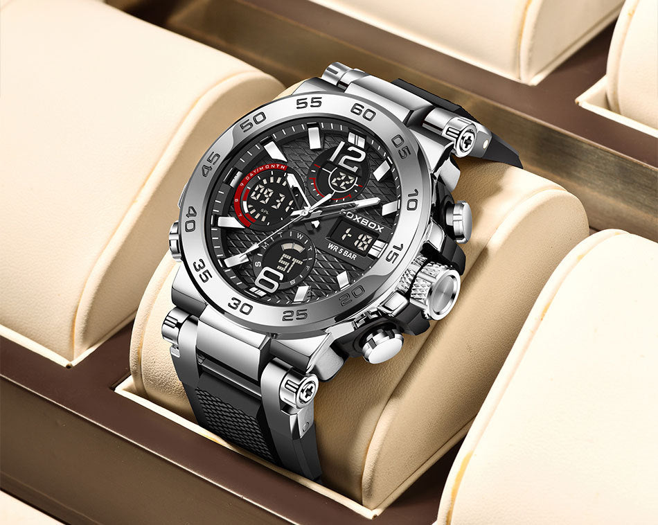 Luminous features on men's wristwatch