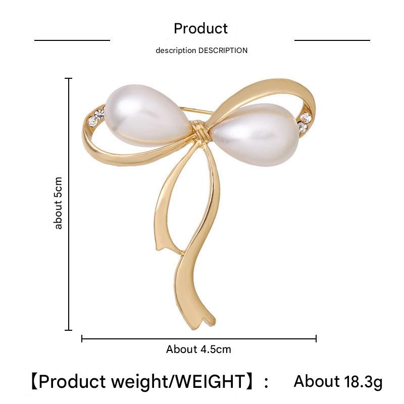 Stylish Alloy Bow Pin Image 3