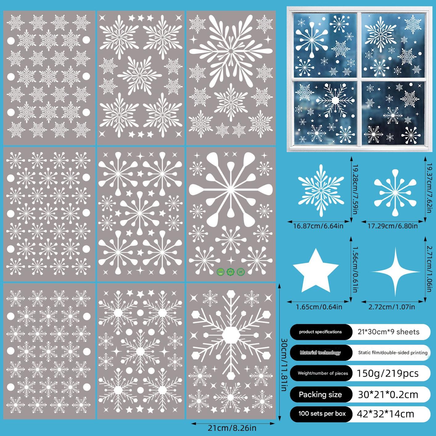 Reusable holiday decorations for glass surfaces