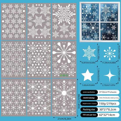 Reusable holiday decorations for glass surfaces