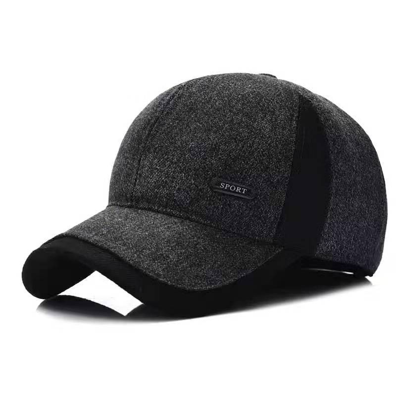 Stylish winter baseball cap for men with ear protection
