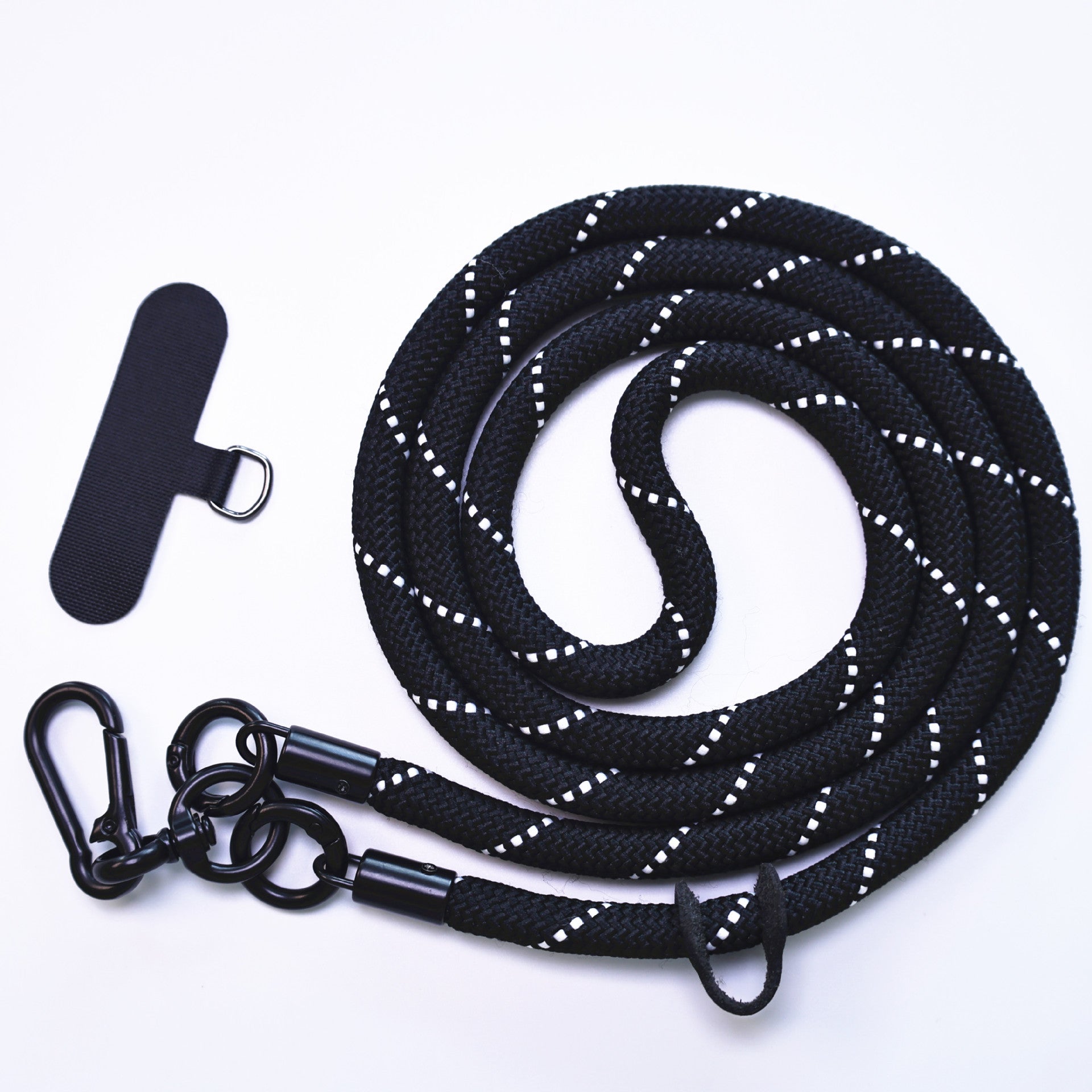 Mobile phone lanyard with metal clasp