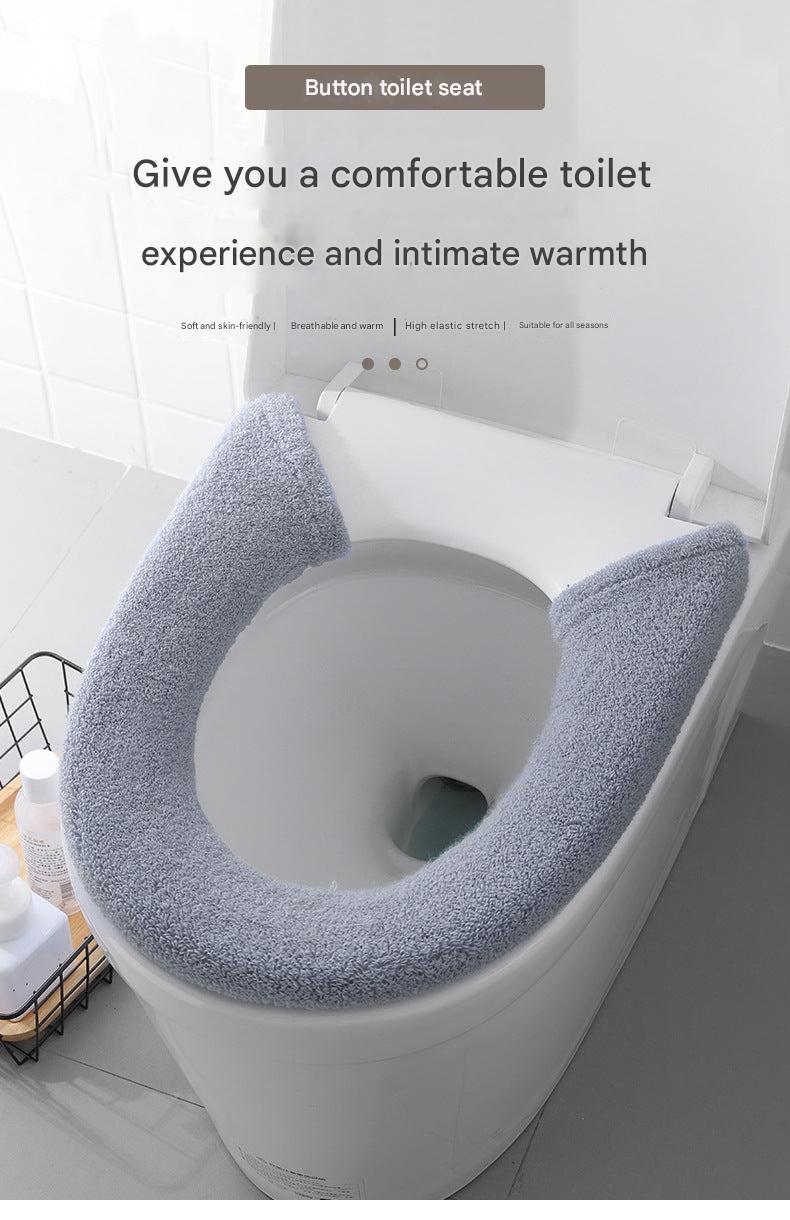 Extra thick toilet seat cover in dark green
