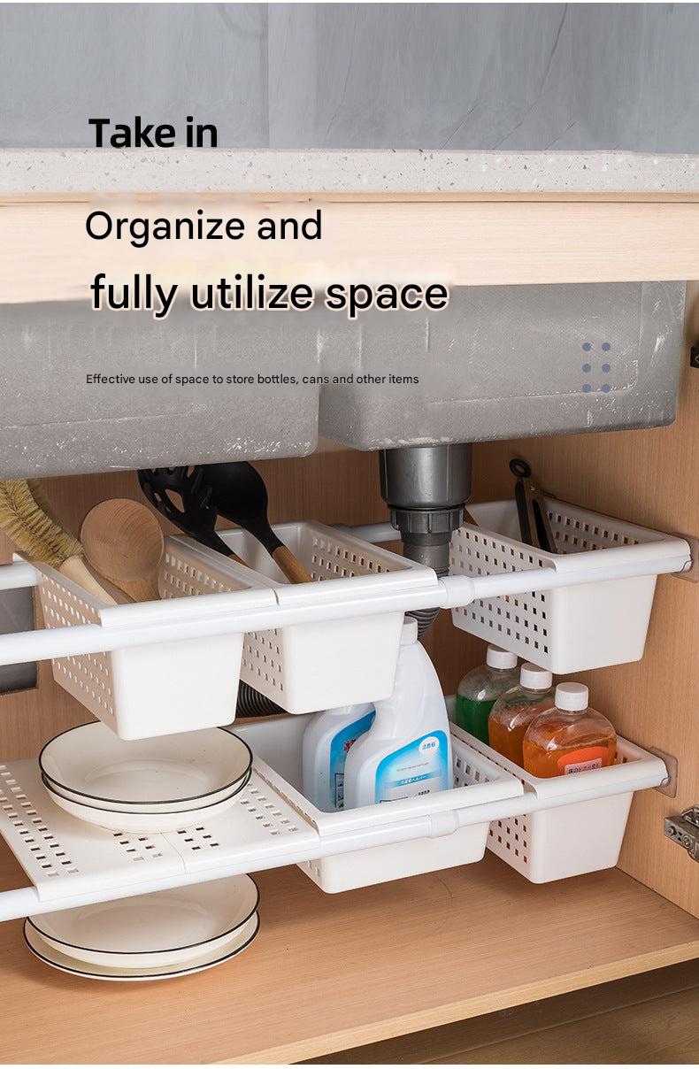 No-drill organizer in minimalist design