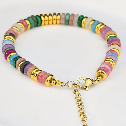 Natural stone bracelet with various colors image 6