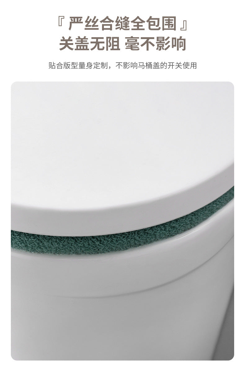 Extra thick toilet seat cover in deep gray