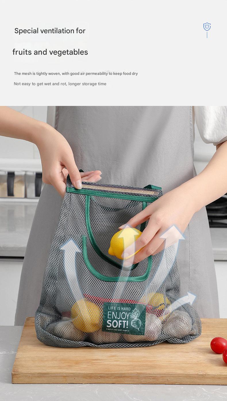 Durable kitchen storage mesh bag