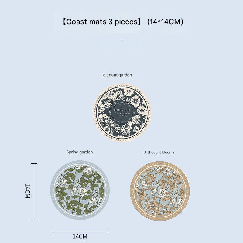 Oil-resistant table mat for meals