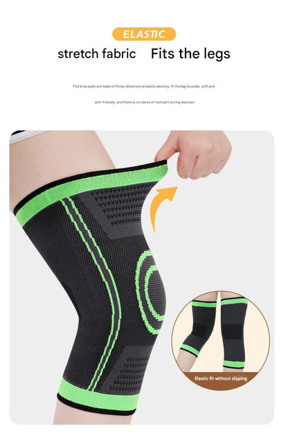 Compression knee brace in bright orange