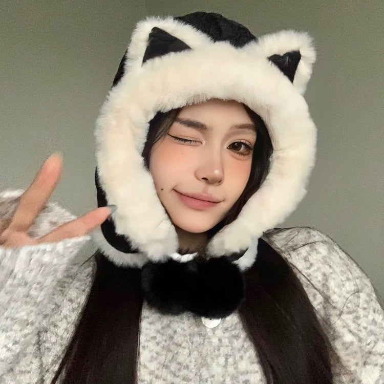 Cozy Fox Ear Plush Hat Image 1