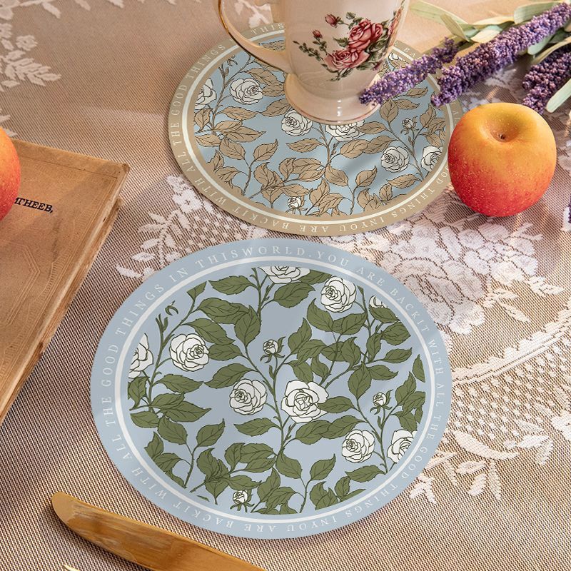 Waterproof round dining table mat