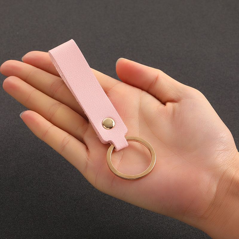 Colorful PU leather keychains assortment