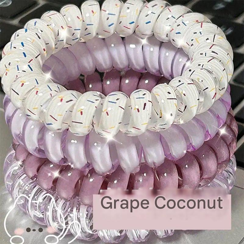 Durable plastic hair tie in Grape color