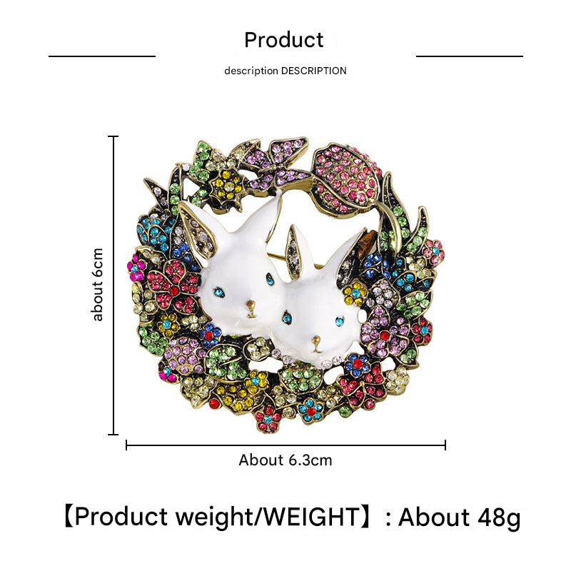 Alloy Rabbit Brooch Back Design