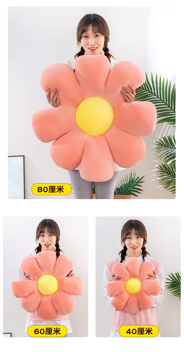 plush flower pillow