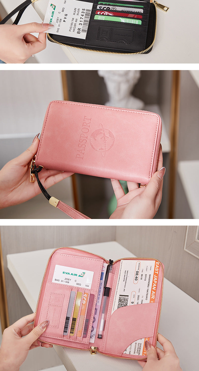 RFID passport holder black