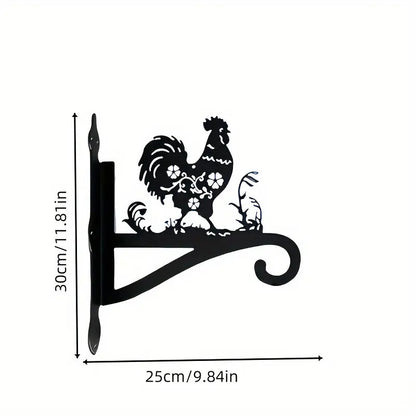 Outdoor iron flower basket for garden