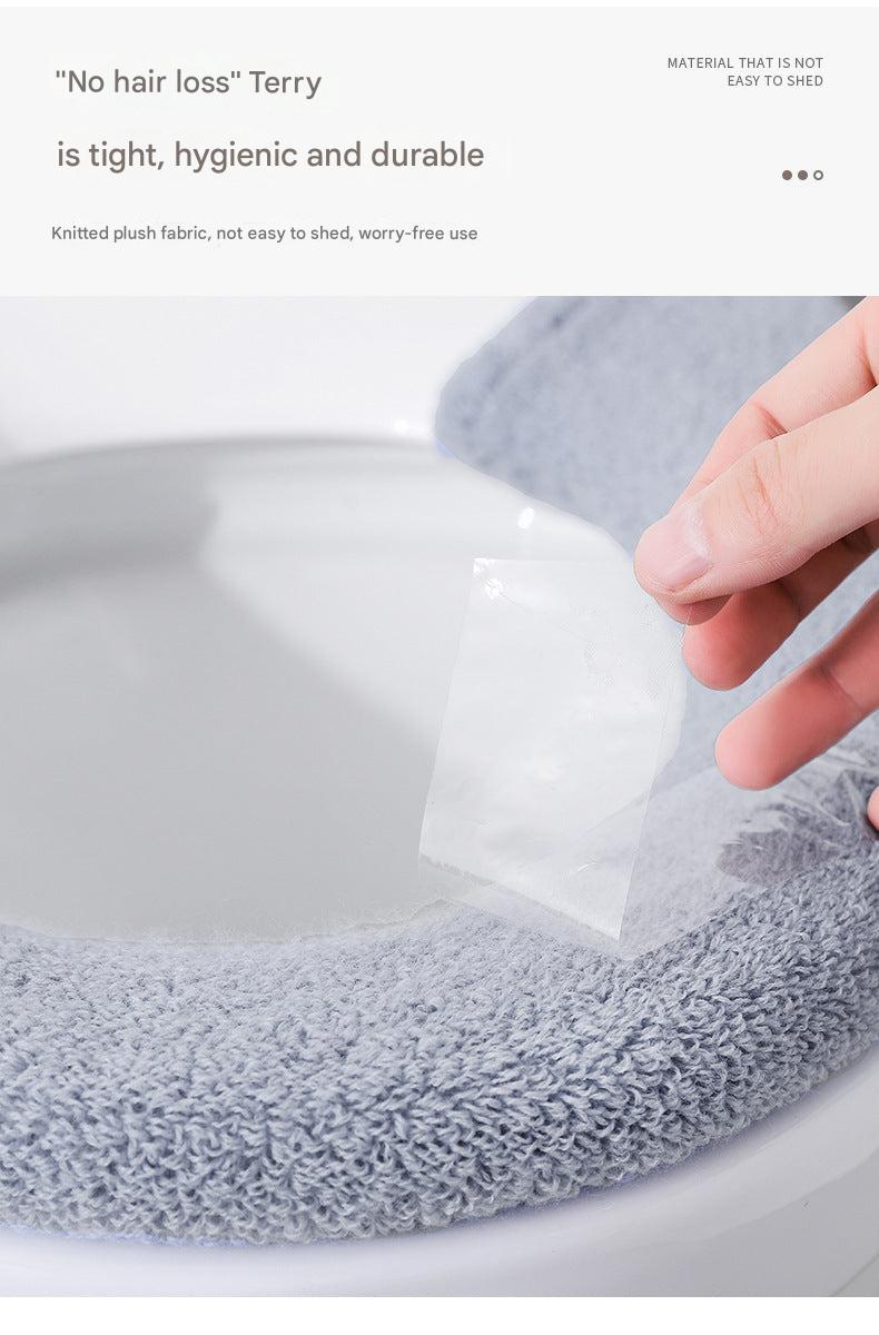 Extra thick toilet seat cover in deep gray