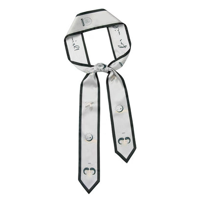 Zodiac silk scarf featuring intricate designs