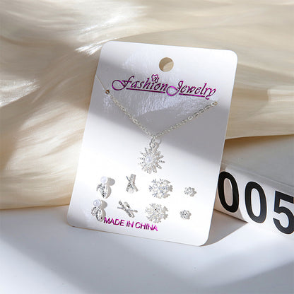Gold crystal snowman earrings image