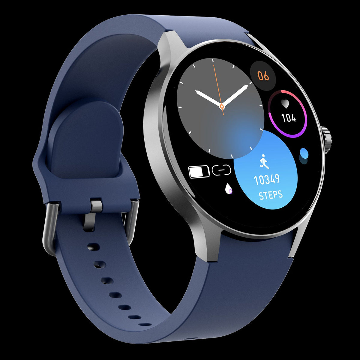 Close-up of the fitness watch screen