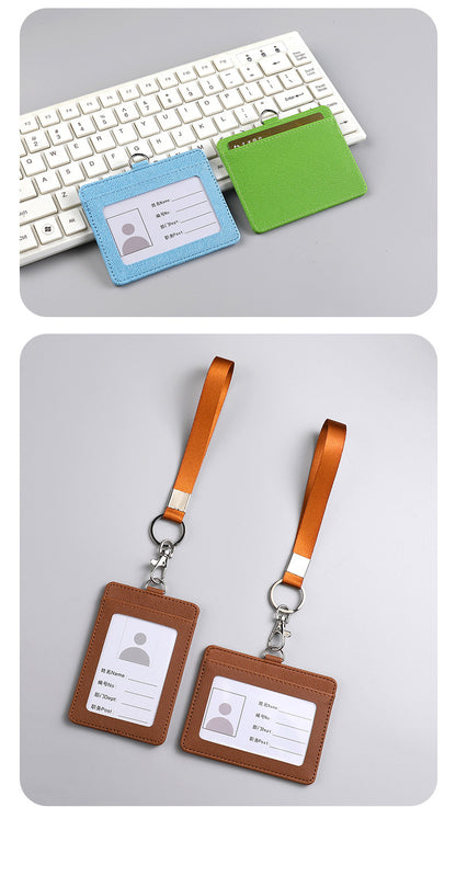 Multi-card holder with PU leather design for work and bus passes