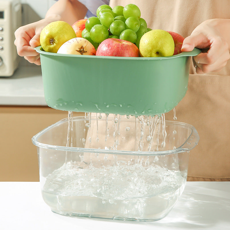 Double Layer Vegetable Washing Basket Image 5