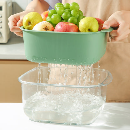 Double Layer Vegetable Washing Basket Image 5