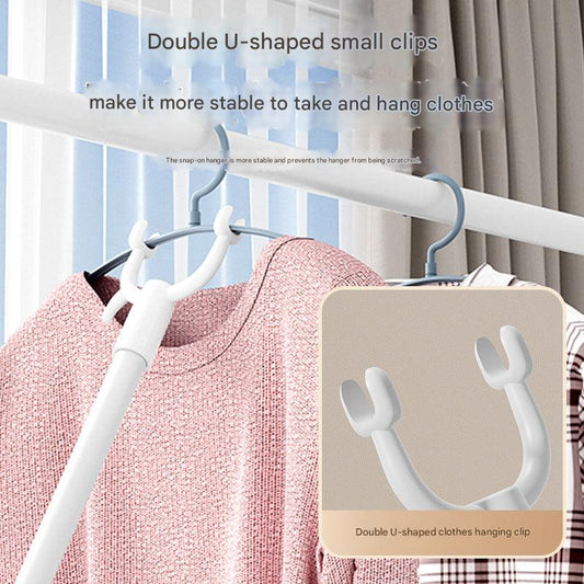 Aluminum drying rack with clothes image 2