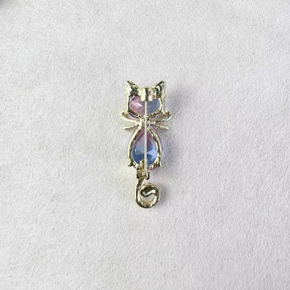 Colorful cat brooch image 1