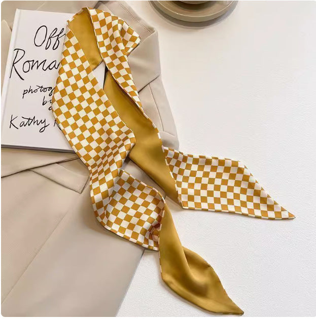 Chic geometric patterned hair scarf