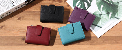 Trendy leather wallet with gift box packaging