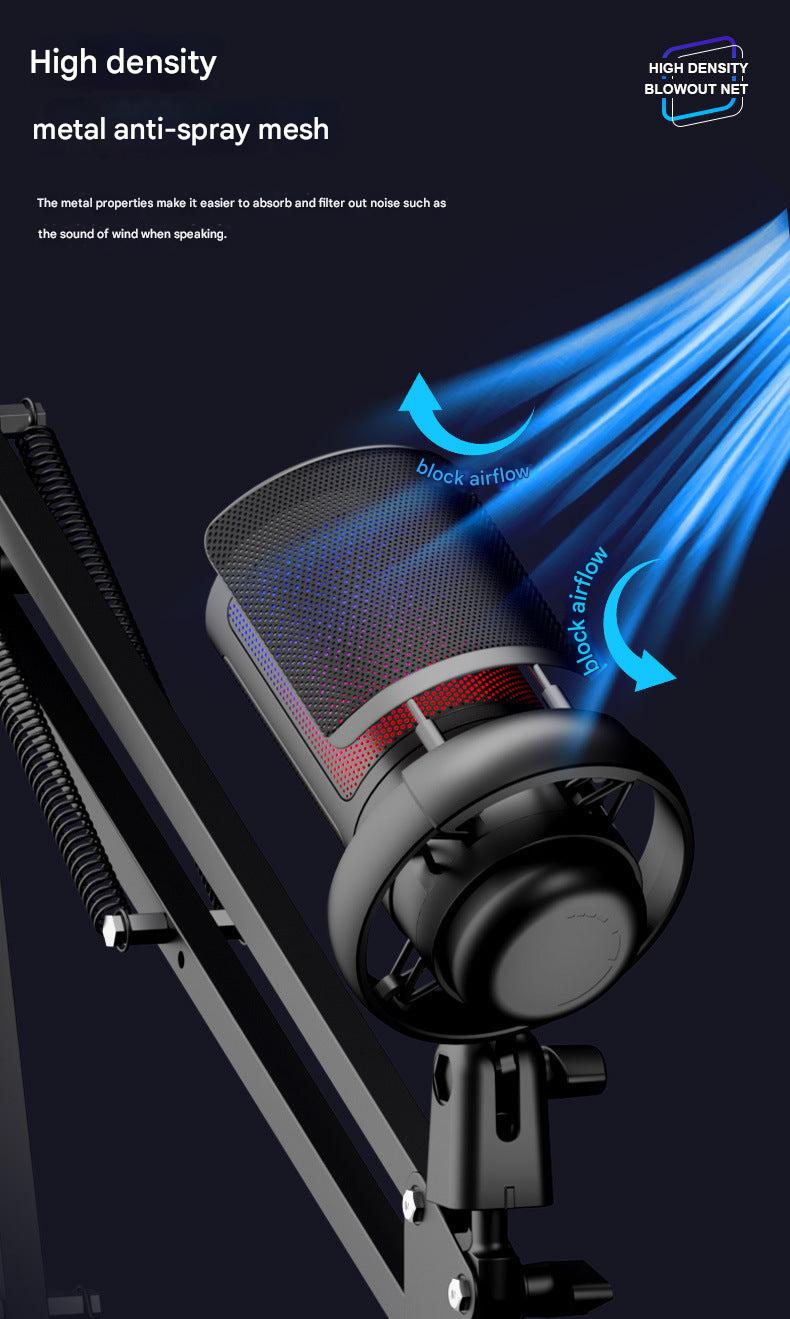 Side view of USB Microphone for gaming and streaming