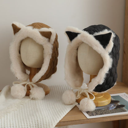 Cozy Fox Ear Plush Hat Image 7