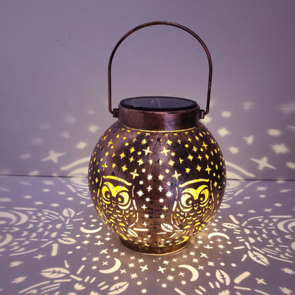 Solar outdoor waterproof courtyard light with owl projection