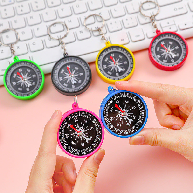 durable plastic keychain compass for kids