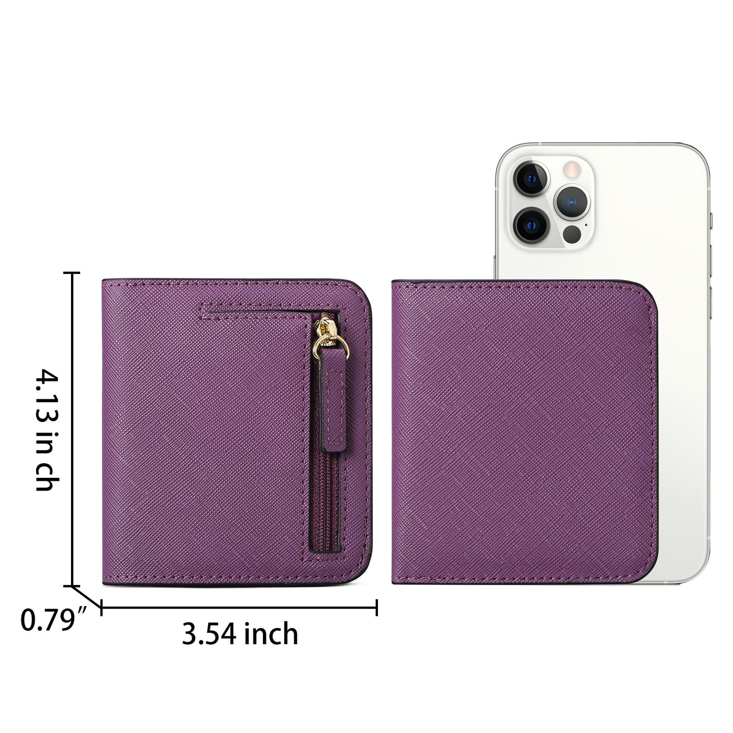 Fuchsia women's clutch wallet