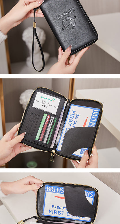 RFID passport holder dark blue