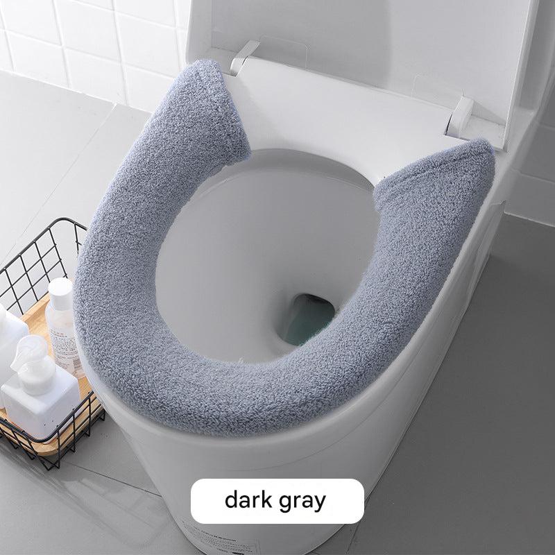 Extra thick toilet seat cover in dark green