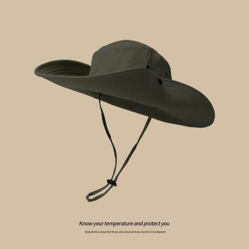 Green outdoor hat for camping