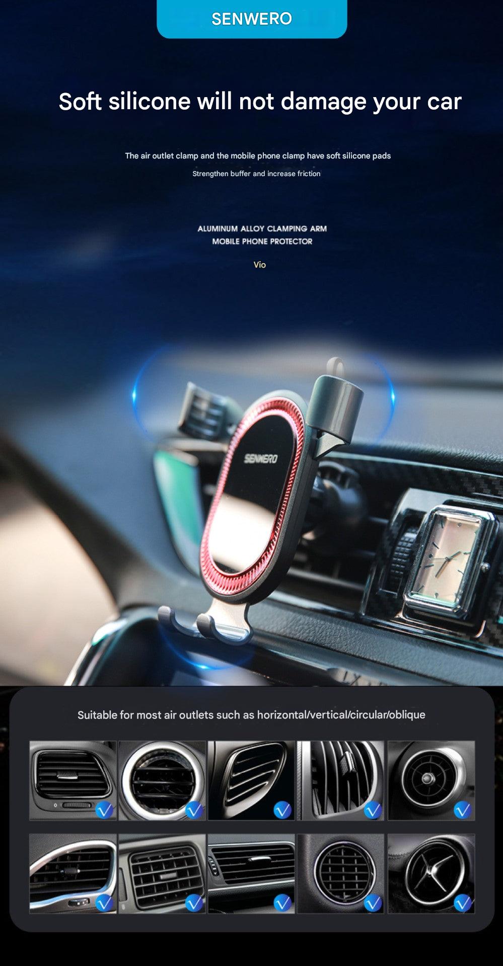 Sturdy design of air vent phone mount
