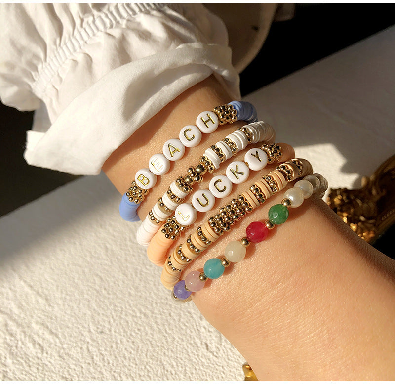 Handcrafted soft polymer clay bracelet for women - image 1