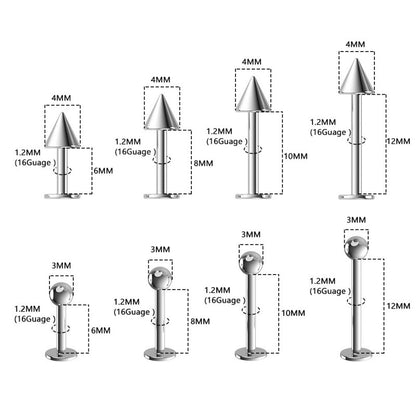 titanium lip piercing studs image 6