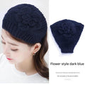 Dark Blue Yarn Flower
