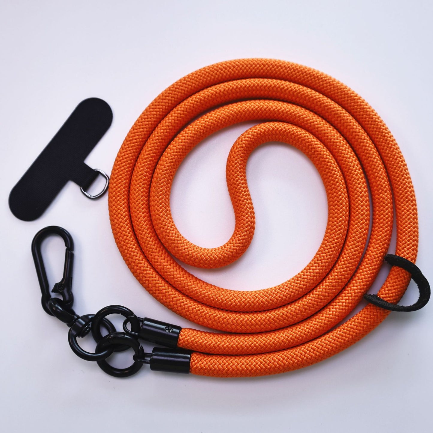 Adjustable woven phone strap in blue